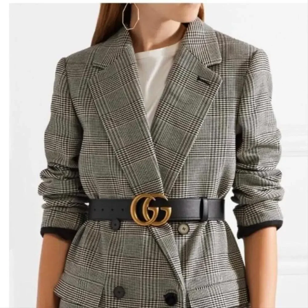 GUCCI Marmont GG logo leather belt size 90/ 36